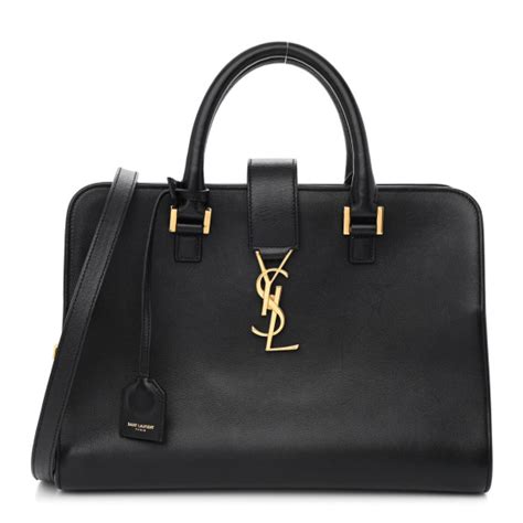 SAINT LAURENT Smooth Calfskin Small Monogram Cabas 